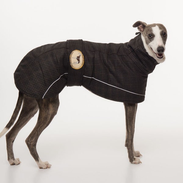 Veste polaire tweed Greyhound Lurcher & Whippet entièrement doublée, pulls gris. Forêt-Noire ** NOUVELLE COULEUR TWEED **
