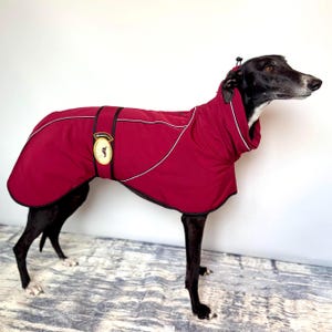 Greyhound, Lurcher & Whippet Soft Shell, Mid-Weight Jacket, Deep Berry, NEW IN!