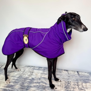 Softshell windhond, Lurcher & Whippet, middelzwaar jack, dieppaars, NIEUW BINNEN!