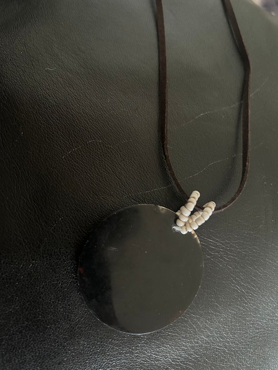 Shell, vintage, necklace, pendant, 90s, Y2K, larg… - image 5