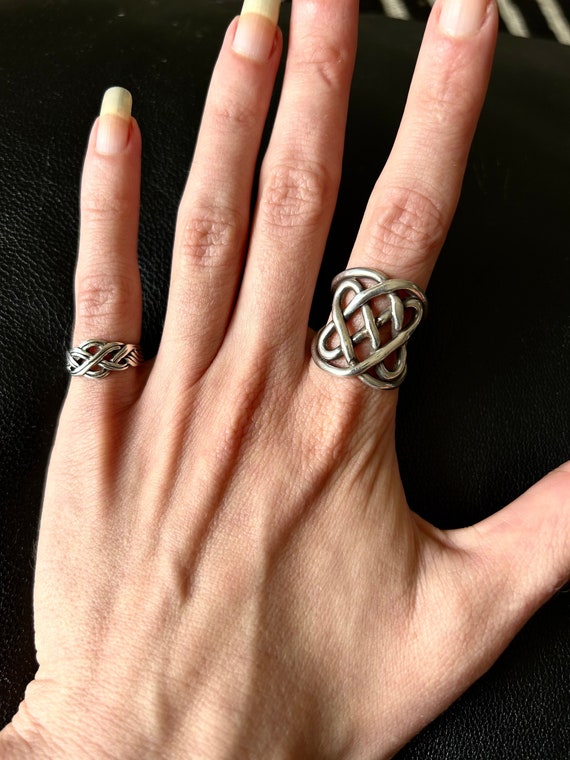AMAZING, ring, vintage, 90s, Y2K, knot, Celtic, ro