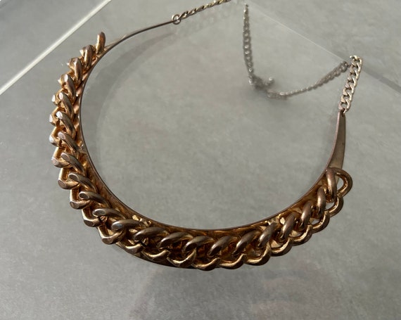 VINTAGE solid Copper choker chunky chain necklace… - image 4