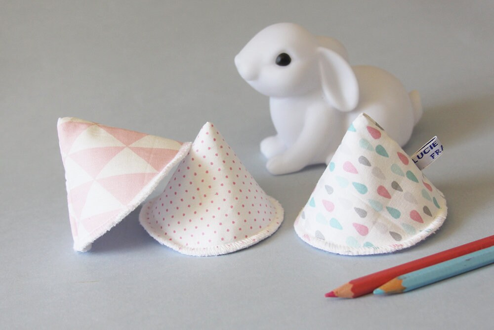 Set Of 3 Cones Stop Pipi Model Pink Drops Baby Gift Birth Etsy