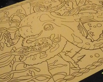 underwater colouring page