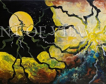 Impresión digital psicodélica abstracta BEWITCHED Descarga instantánea