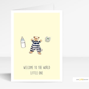 Nouvelle carte de bébé, cadeau de nouveau-né, bienvenue dans le monde petit,