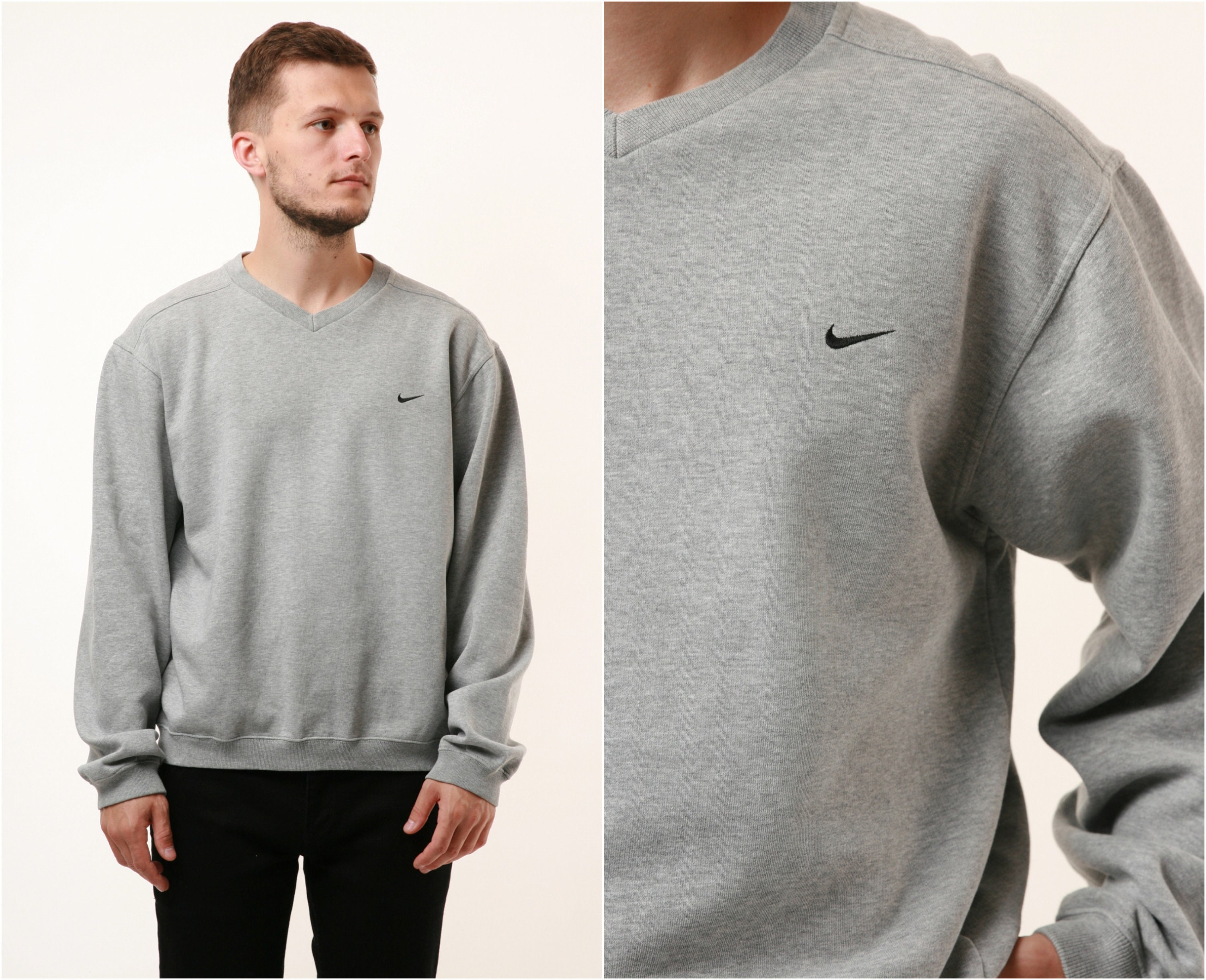 sudadera nike gris sin capucha