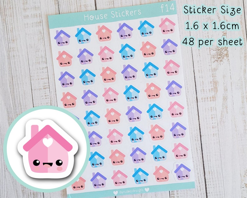 House / Home Cute Planner Stickers Household Bills , Finance Planning , Money Tracking Matte Sticker Sheet , Bullet Journal Bujo Diary image 1