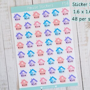 House / Home Cute Planner Stickers Household Bills , Finance Planning , Money Tracking Matte Sticker Sheet , Bullet Journal Bujo Diary image 2