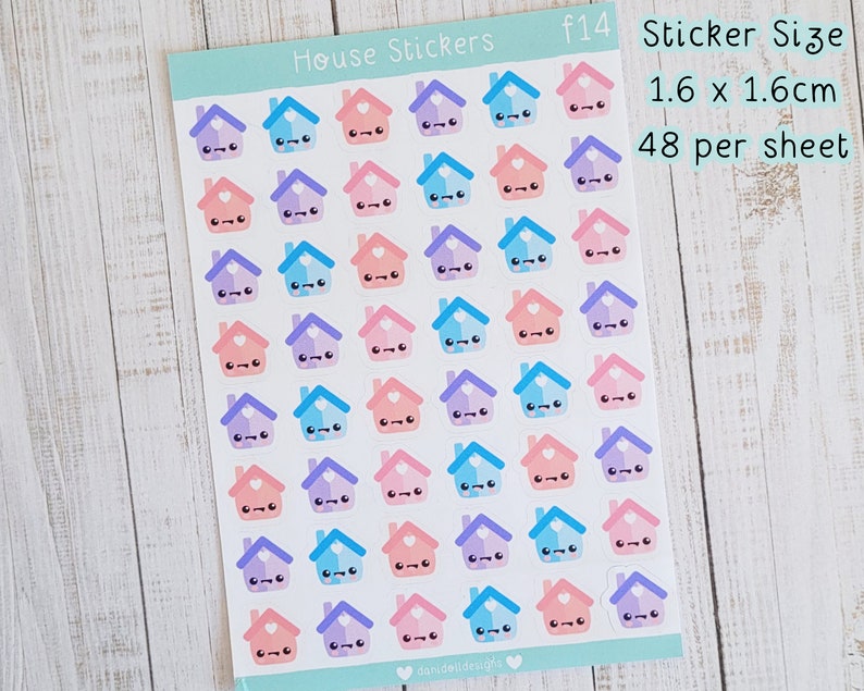 House / Home Cute Planner Stickers Household Bills , Finance Planning , Money Tracking Matte Sticker Sheet , Bullet Journal Bujo Diary image 2