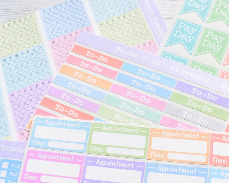 Planner Essentials Stickers - Planning Journal Scrapbooking Diary to Do ...