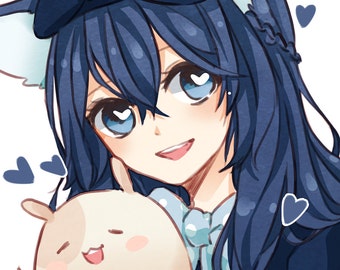 Custom Anime Portrait Bust Chibi Half/Full body Fully Coloured Digital Kawaii Drawing Art Commission