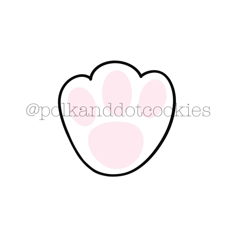 Bunny Paw Print Cookie Cutter