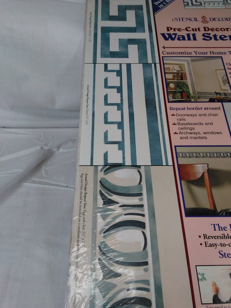 Stencil Decor Pre-Cut Decorator Wall Stencil3 Designs In 1New N