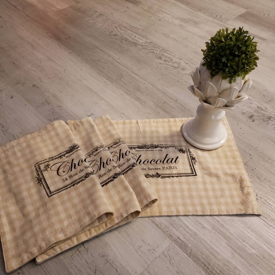 Placemats French Country Placemats Paris Chocolate Placemats Etsy