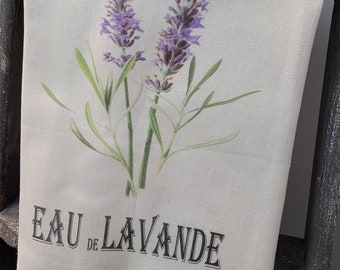 Flour Sack Dish Towel French Lavender Dish Towel Modern Farmhouse Towel Kitchen Décor Linens Housewarming Gift