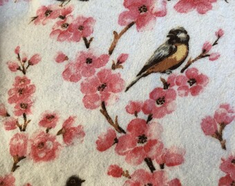 light coral cherry blossom crib bedding