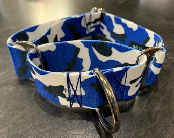 Blue Camo Printed Polyester Martingale