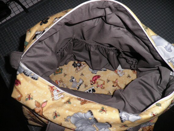 Diaper Bag /& Changing Pad made with Suzy Bee Animal Fabric