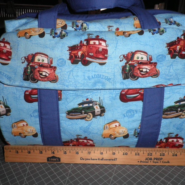 Diaper Bag & Changing Pad made with Disney Cars Fabric