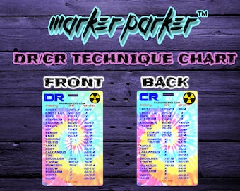 TIEDYE CR/DR Only Technique Chart X-Ray Technologist