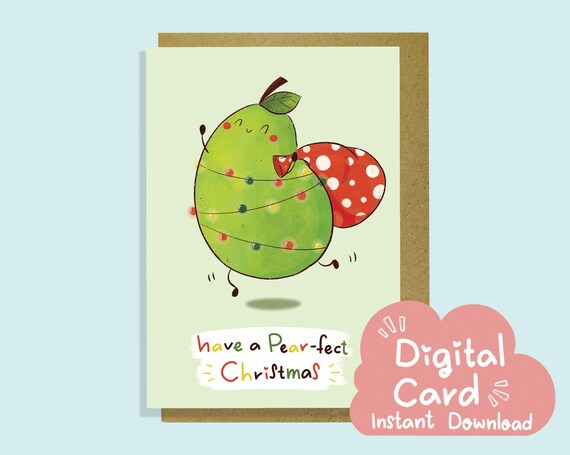 Funny Printable Christmas Card Cute Digital Holiday Card With | Etsy
