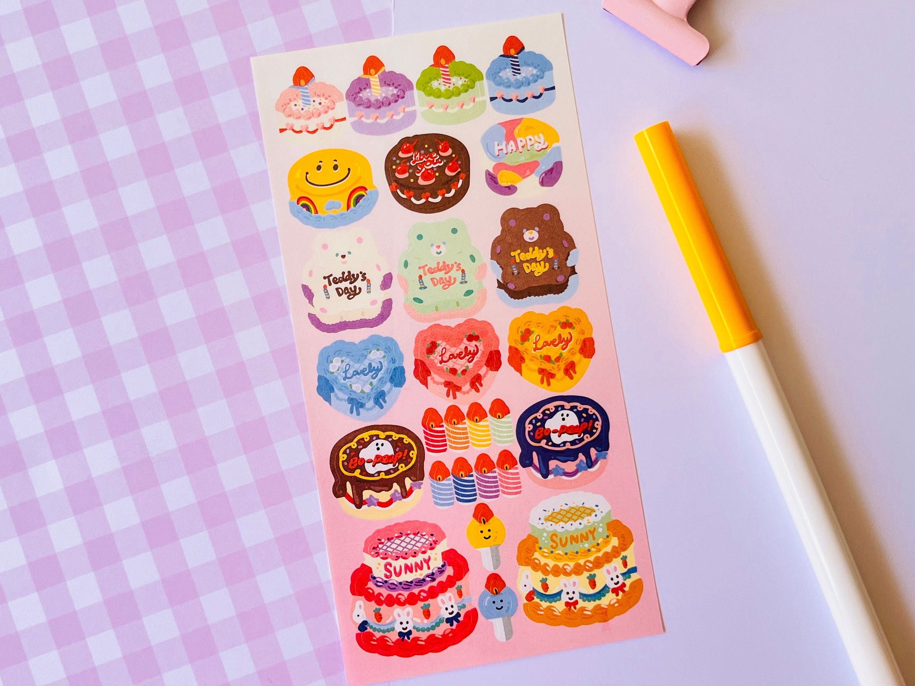 Korean Deco Stickers Sheet Kawaii Puppies, Bears, Hamsters and Bunnies KPOP  Collecting, Toploader, Scrapbooking 90s Girl Y2K UK Seller 