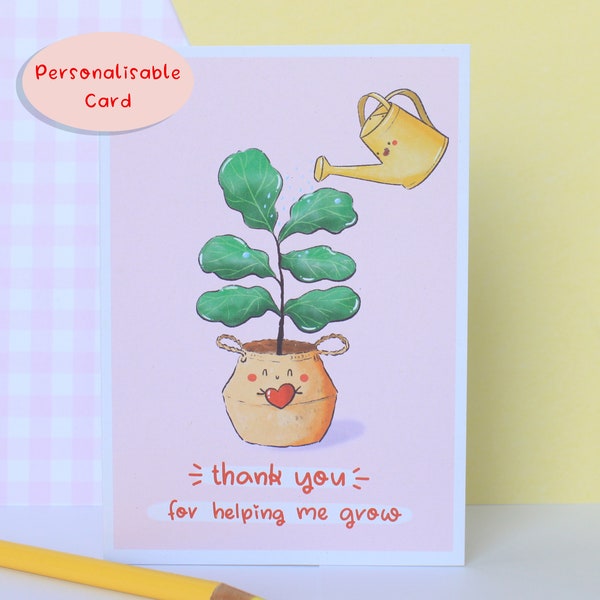 Cute Thank You Card for Manager, Thank you Card for Teacher, Adorable Card For Professor, Leaving Job Card