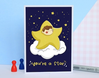 Vous êtes une carte d'encouragement, d'affirmation, d'amitié, de positivité. Carte écologique, emballage 100 % sans plastique