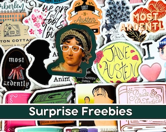 Jane Austen sticker cadeau voor Jane Austen minnaar Kindle sticker boek stickers Pride and Prejudice boek sticker regentschap sticker Jane Austen quote