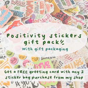 Paquete de pegatinas de positividad y regalo de bondad, regalo motivacional para niños, regalo inspirador, citas alentadoras, pegatinas para computadora portátil, regalo para amigos