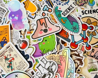 Gift for Scientist Stickers for PhD Chemistry Sticker Physics Stickers for Laptop STEM Stickers Gift for Students Waterproof stickers