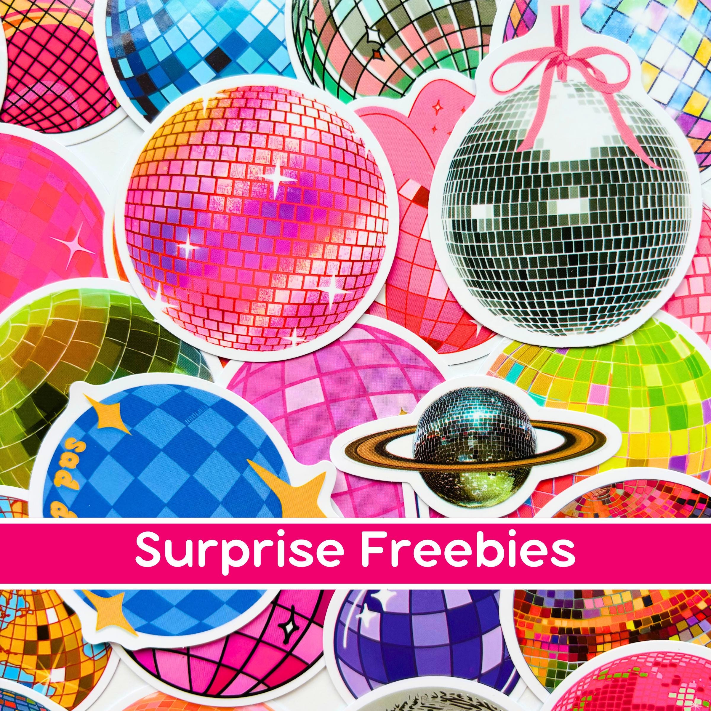 Rainbow Disco Ball Stickers Aesthetic, Mirror Ball Decal, Planet Disco Ball Laptop Kindle Sticker, Cool Retro Water Bottle Vinyl Stickers