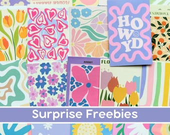 Pastel Flower Vinyl Sticker Pack, Spring Floral Water Bottle Stickers, Jounal Sticker Retro Floral, Flowers Sticker Pack. Pink Aesthetic