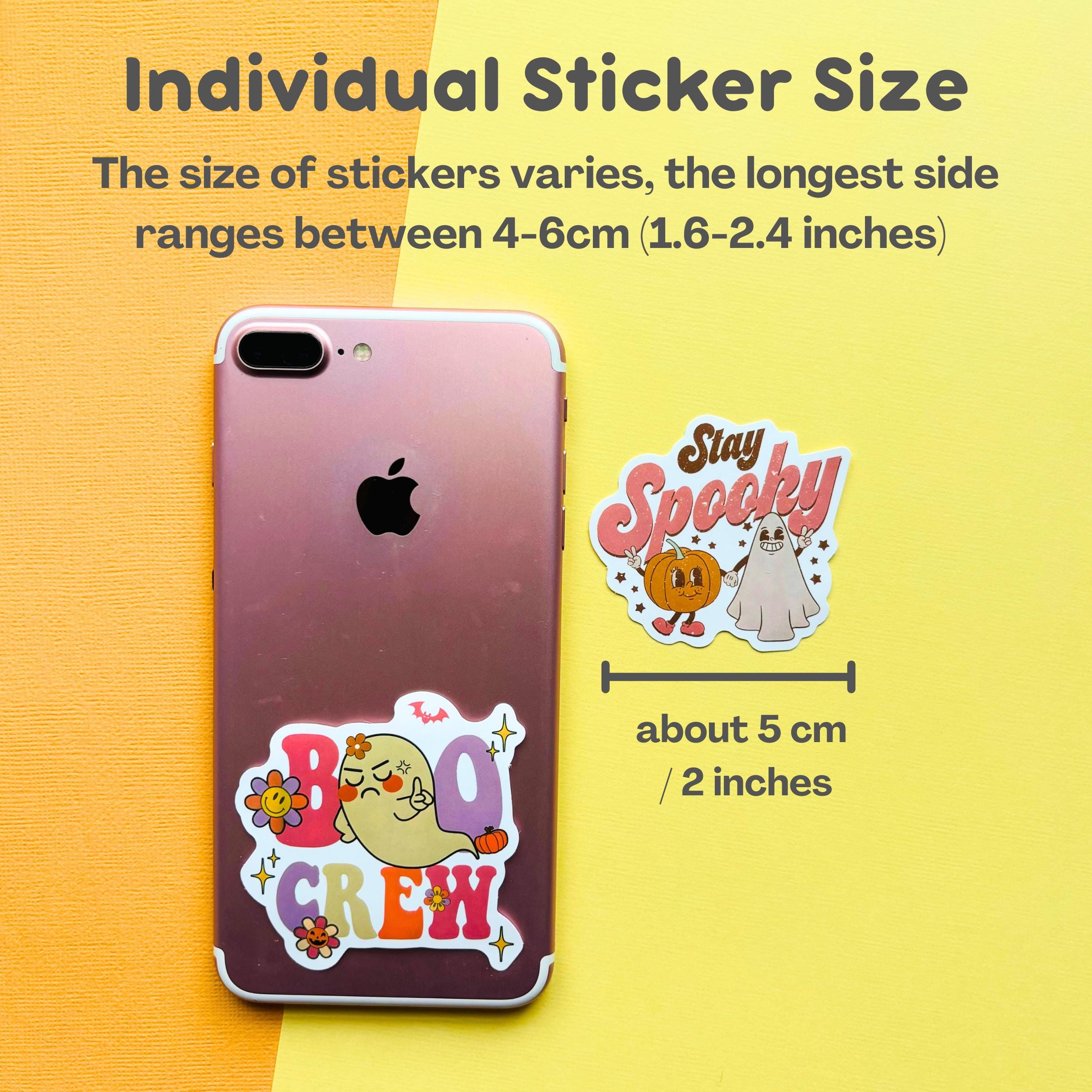 Kawaii Halloween Ghost Sticker Pack, Funny Halloween Gift for Kids ...