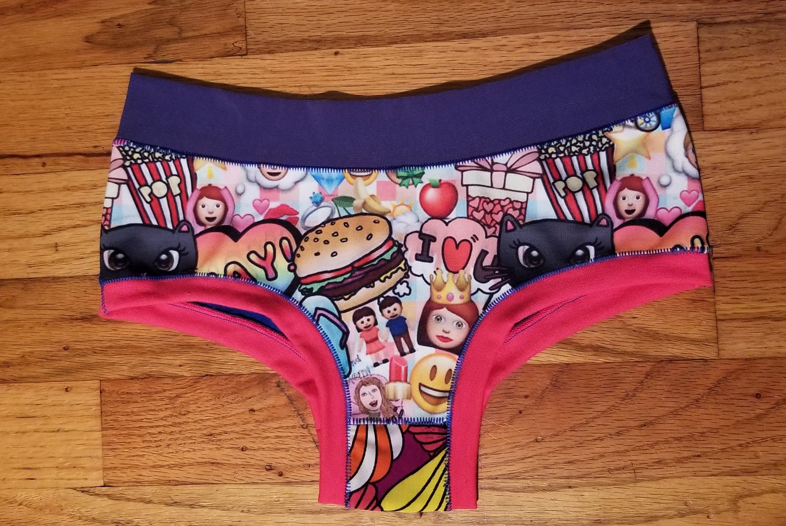 Funky Unique and Colorful Panties bombachas Emoji S/M Etsy