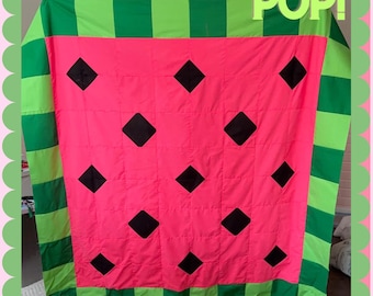 Watermelon POP Quilt Pattern – Easy PDF Sewing Project (3 Sizes)