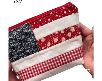 American Flag Zipper Pouch PDF Sewing Pattern