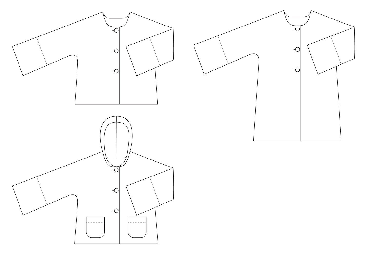 Pdf Sewing Pattern - Jacket + Coat + Overcoat Pattern - Multi-size ...