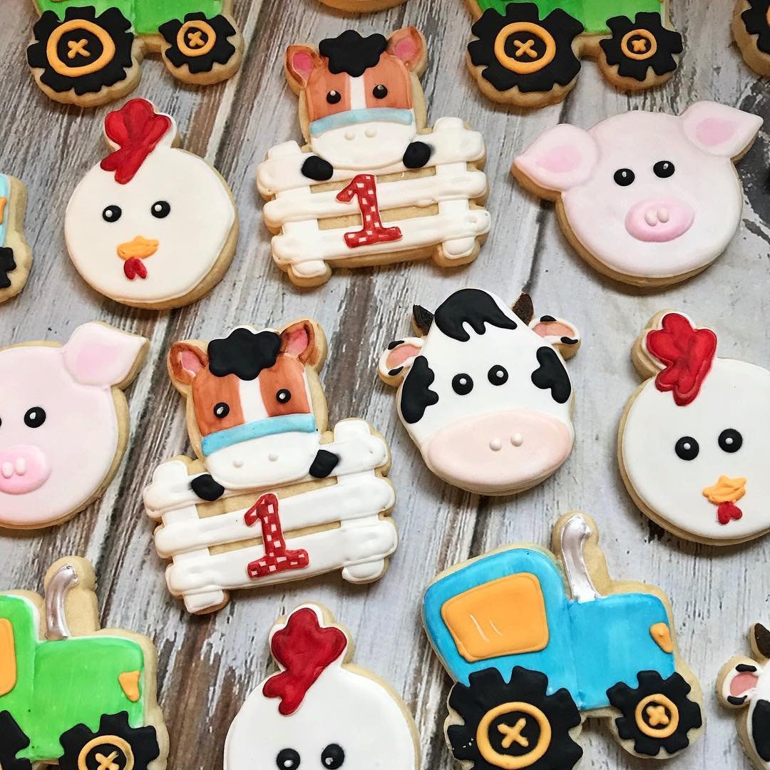 Farm Animal Cookies Barnyard Cookies Etsy