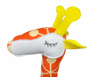 Juguete suave de jirafa naranja, juguete de peluche, bebé niño, juguetes de niña bebé, jirafa, regalo de juguete de vivero de bebé, juguete de tela de jirafa, animal salvaje del zoológico
