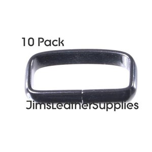 1&quot; BLACK belt keeper 10 pack - heavy duty black plated steel deluxe belt keepers (#268)