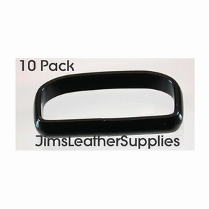 1 1/2&quot; BLACK belt keeper 10 pack - heavy duty black plated steel deluxe belt keepers (#316)