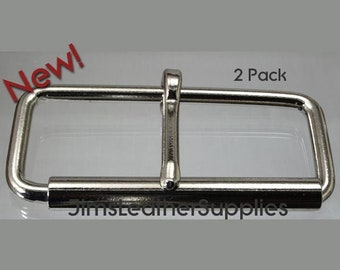 4" Heavy Duty Nickel Plated Steel Roller Buckle (2 Pack)