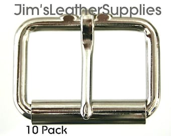 1 3/4" roller buckle 10 pack - heavy duty nickel plated steel buckles (#49)