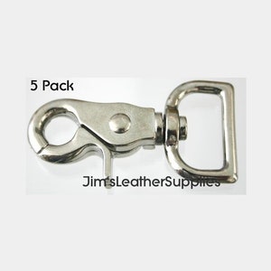 5 pack 1&quot; scissor snap (also called suspender clip or trigger snap)  (#796)
