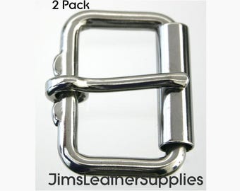 1 1/2" Stainless Steel Roller Buckle - Heavy Duty Heel Bar (2 Pack)