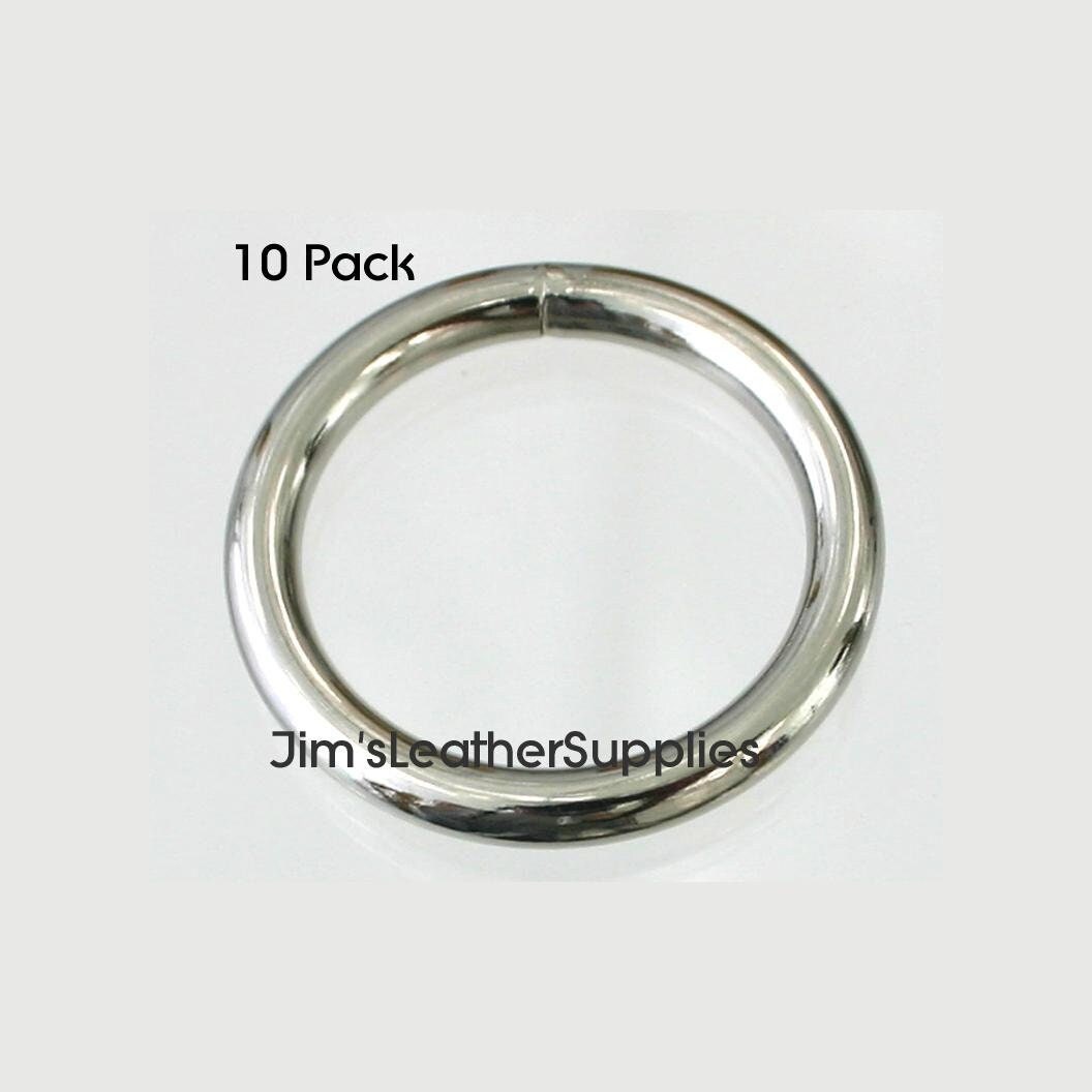 Steel Rings Welded Nickel Plate 2 1/2 ID 12 Pcs