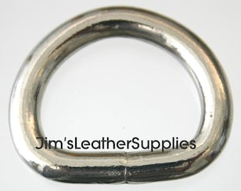 3/4" D ring (Dee) Welded - 20 pack - nickel plated steel 4.7mm (#882)