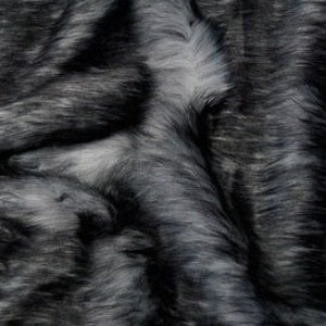 Natural Realistic Husky Long Pile Faux Fur Fabric
